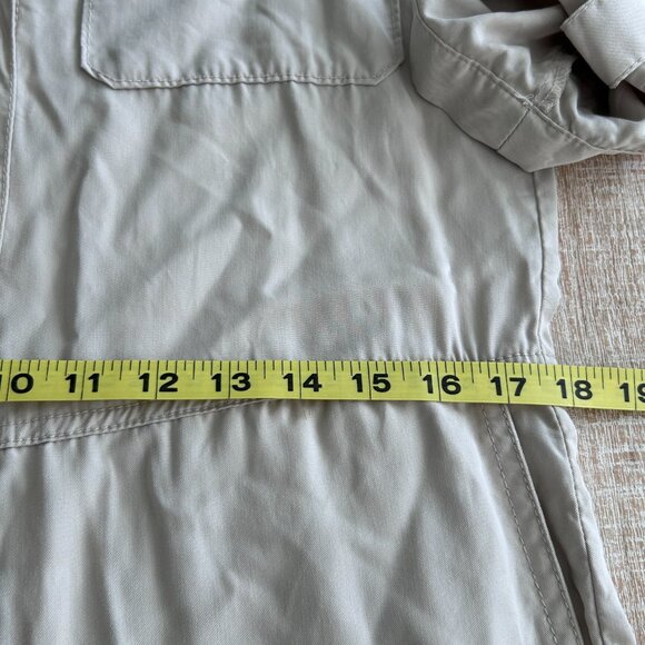 Banana Republic Light Tan UTILITY JUMPSUIT Roll-Tab Sleeves Size 4 - Picture 8 of 14